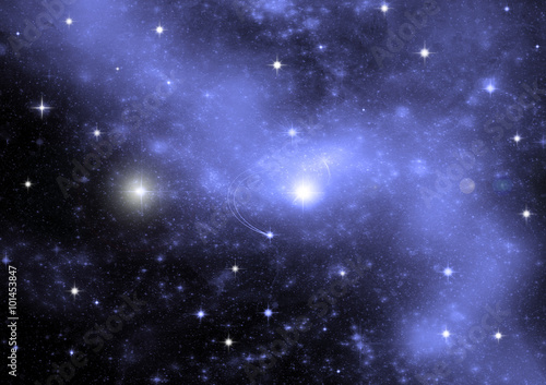 Fototapeta Naklejka Na Ścianę i Meble -  Star field in space and a nebulae