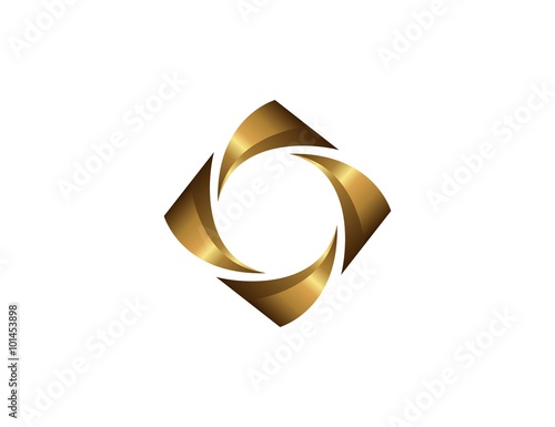 Gold spiral logo