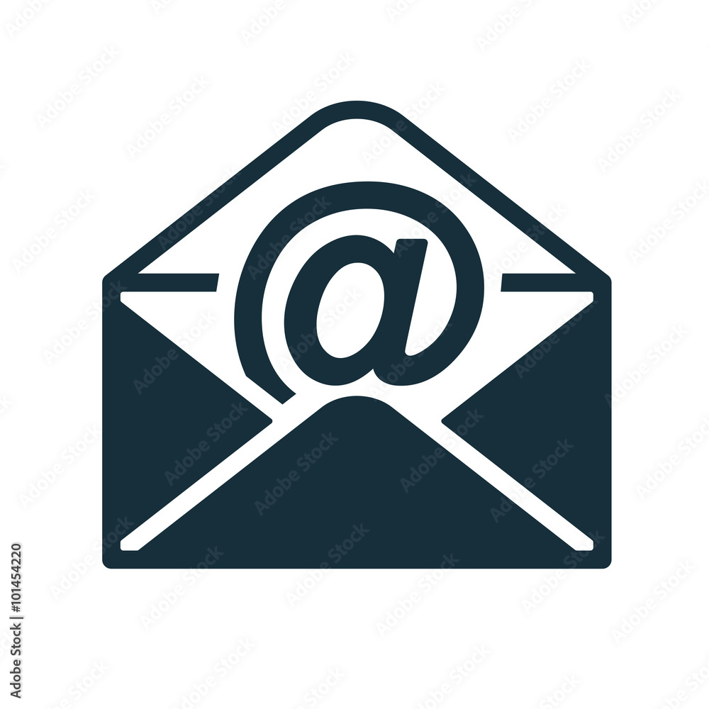 envelope icon flat black closed email in envelope icon flat black closed email in