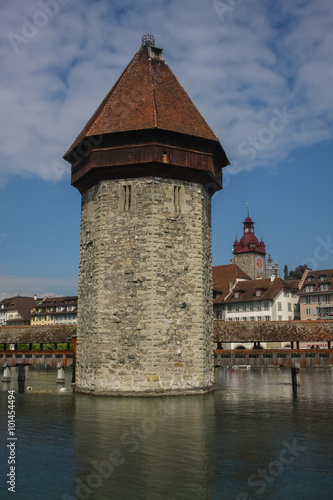 Defense tower in the center of Lucerne, Switzerland