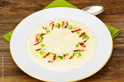 Cream of Celery, Cream of Broccoli, Parmesan and Jerked Meat