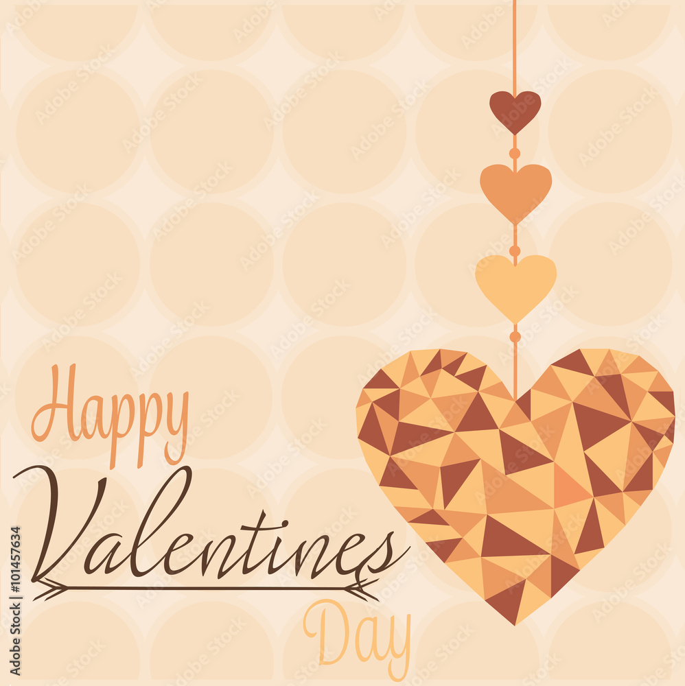 Fotografie polygonal valentine's card heart
