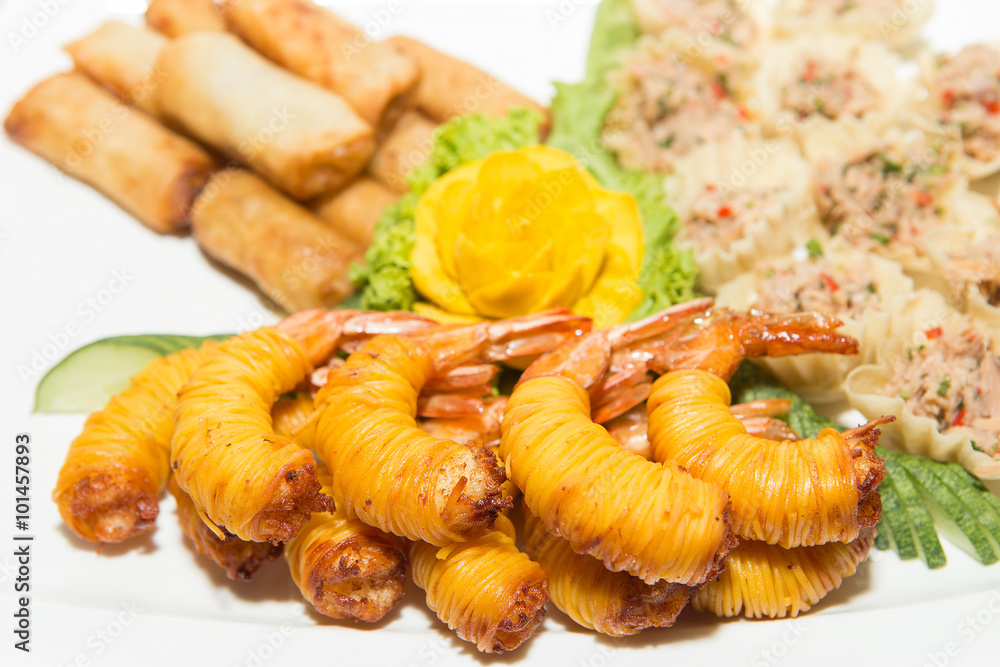 Appetizer of Thailand Mixed Crispy Rice Noodle,Deep fried wrappe Appetizer of Thailand Mixed Crispy Rice Noodle,Deep fried wrappe
