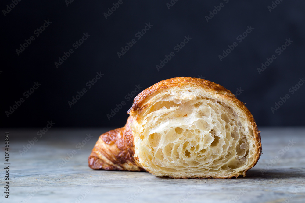 Fotografie Fresh baked croissants