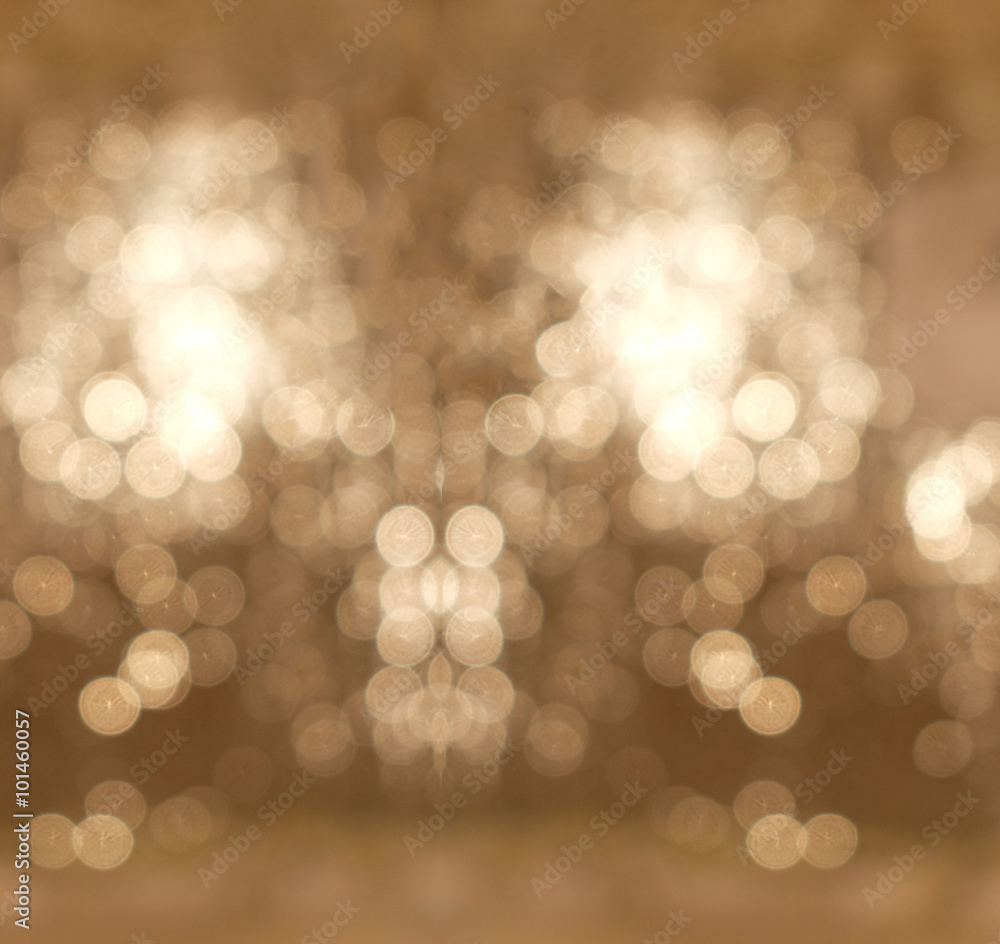 Abstract Background White and Brown Light Bokeh Circles used as Template to Mock up for Display Product for Christmas Celebration Event Background