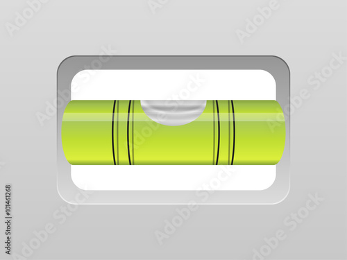 Bubble level on a grey background