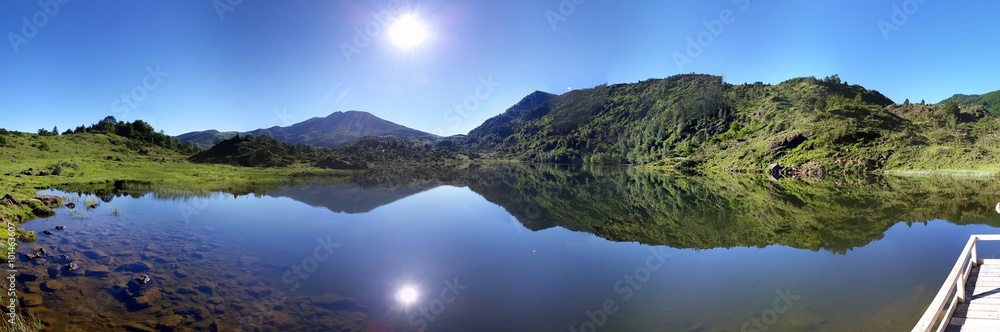 Sun reflecting in the lake