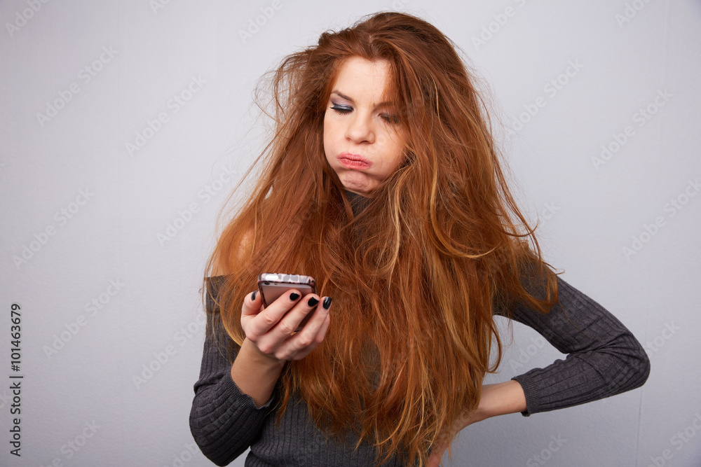 Fotografie unpleasant telephone conversation