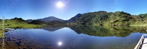 Sun reflecting in the lake