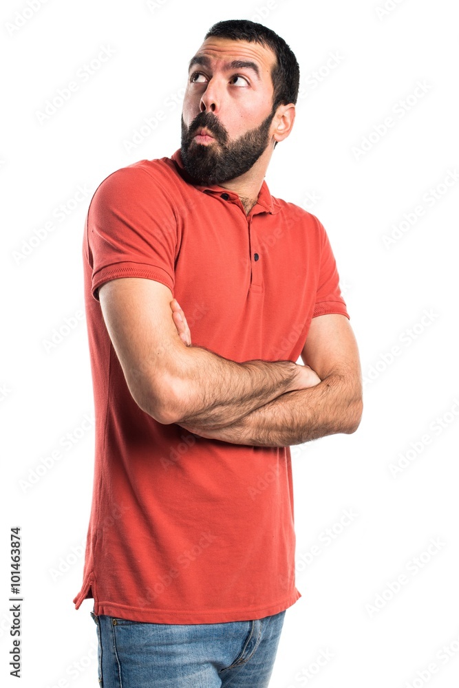 Obraz premium Handsome man making unimportant gesture