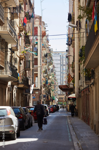 the narrow streets of Barcelona