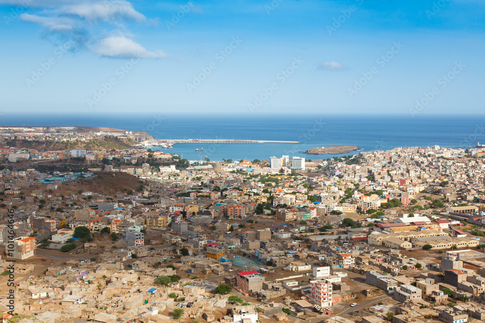 Obraz premium View of Praia city in Santiago - Capital of Cape Verde Islands -