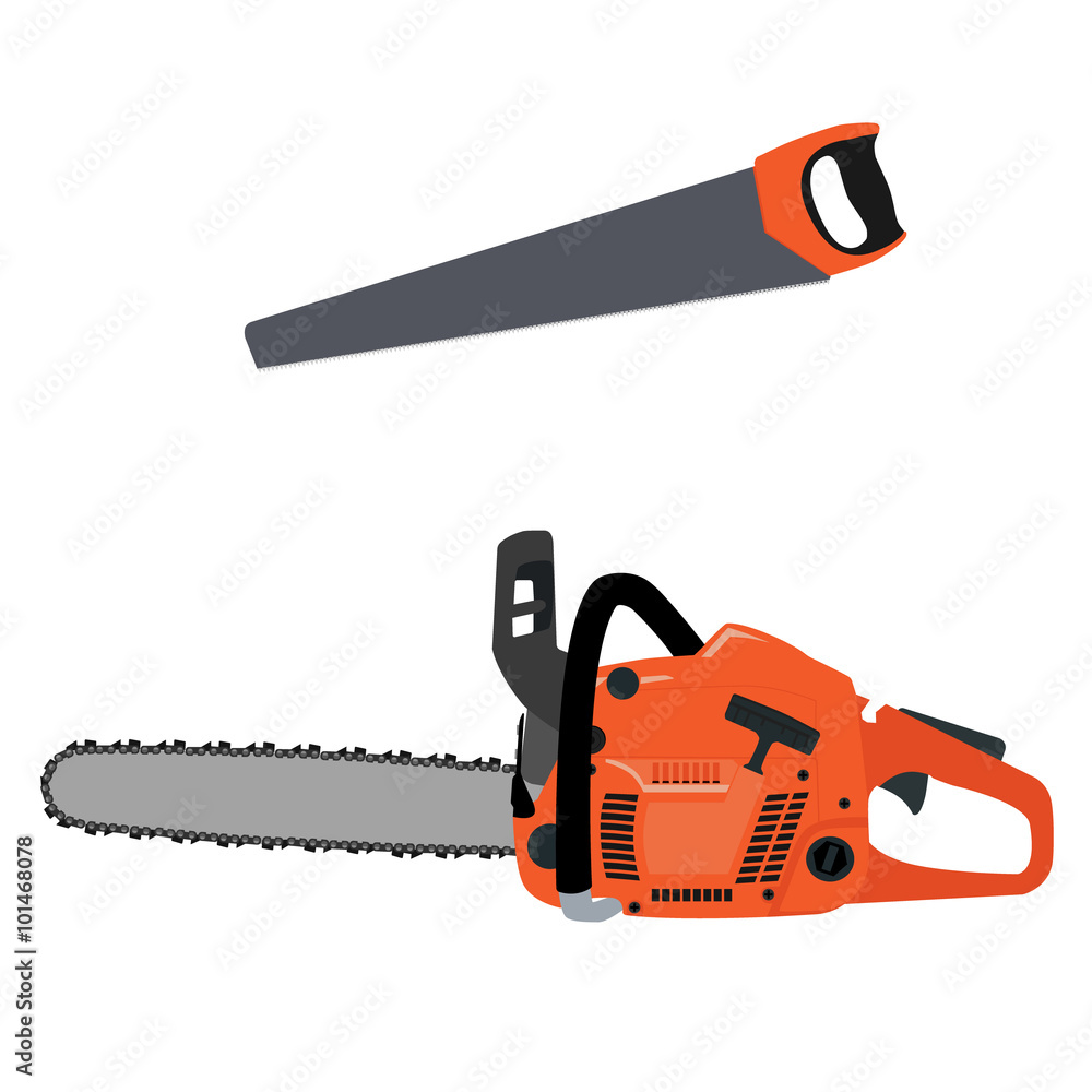 Chainsaw and hand saw