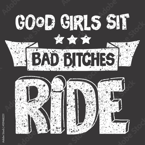 Vector image with motorcycle Biker quote.