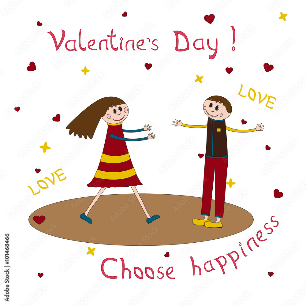 Greeting card for Valentine's Day Greeting card for Valentine's Day