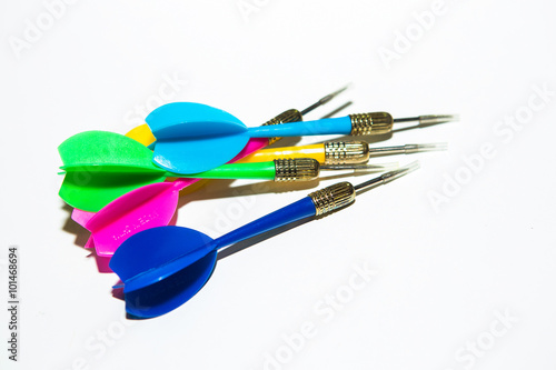 darts on a white background