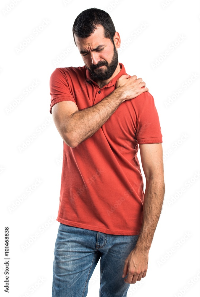 Handsome man with shoulder pain Handsome man with shoulder pain