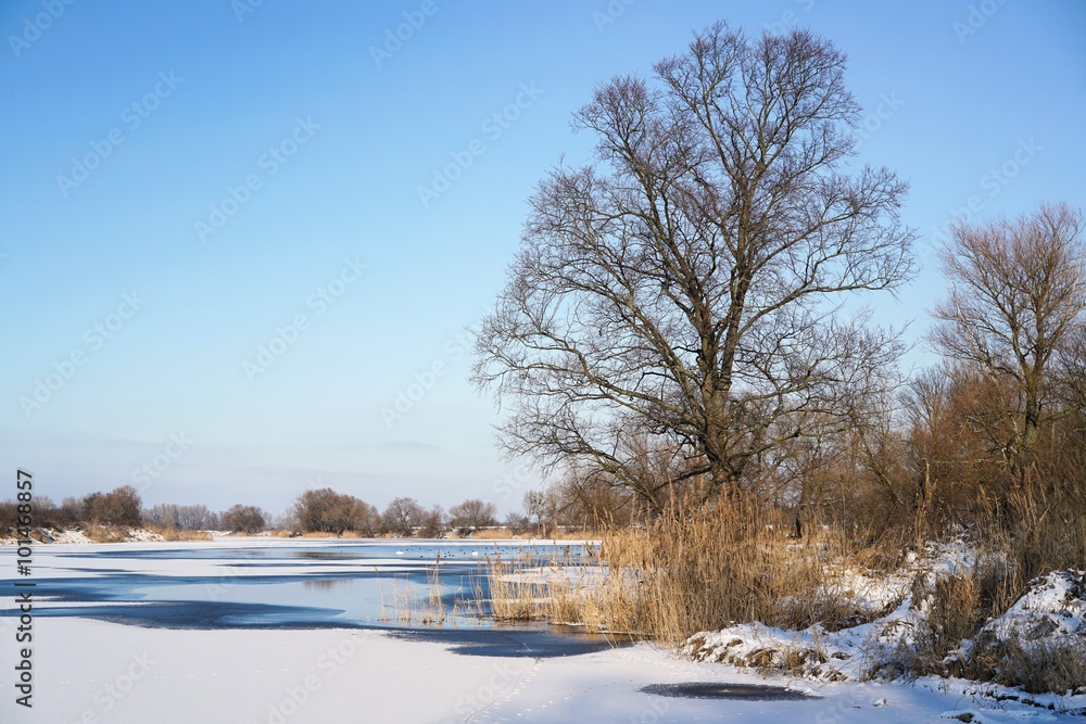 Der Fluss Ehle bei Biederitz im Winter Der Fluss Ehle bei Biederitz im Winter