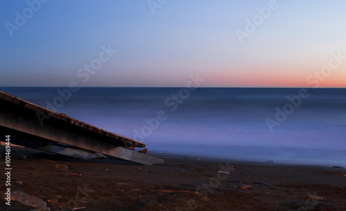 Sunset on the sea photo