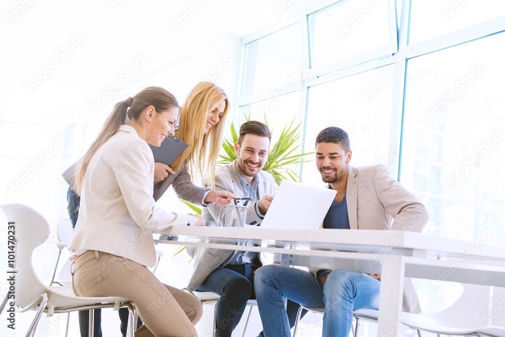 Successful team of young business people Successful team of young business people
