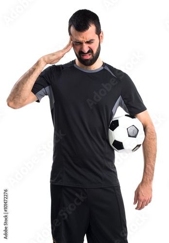 frustrated Football player