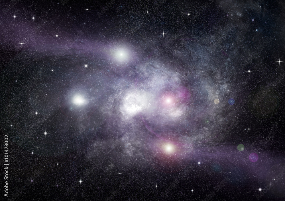 galaxy in a free space galaxy in a free space