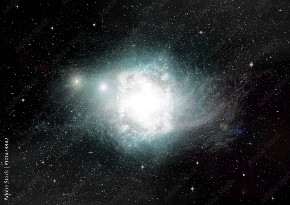 galaxy in a free space galaxy in a free space