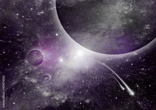 galaxy in a free space