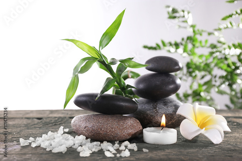 Beautiful spa concept on white background