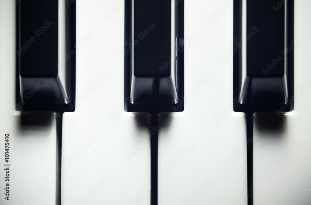 Naklejka premium Black And White Keys