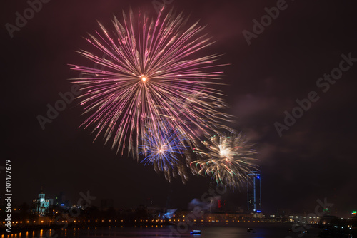 Fireworks over the city