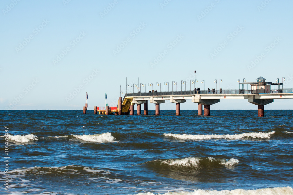 Miedzyzdroje Pier at the seaside in Poland Miedzyzdroje Pier at the seaside in Poland