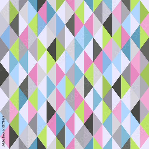 Wallpaper Mural Geometrical vector seamless pattern with colorful triangles Torontodigital.ca