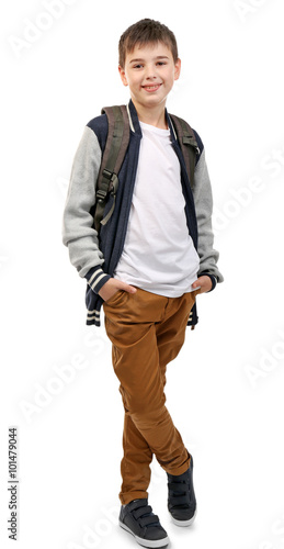 Cute little boy with grey b...