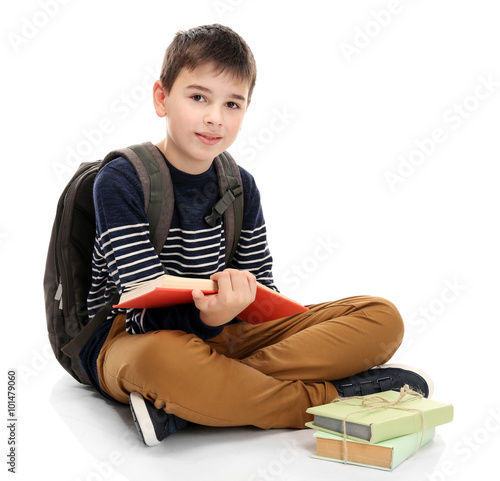 Cute little boy with grey b...