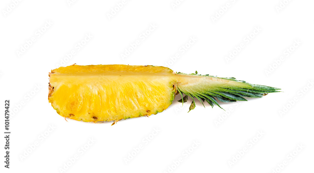 Naklejka premium Ananas Viertel freigestellt 