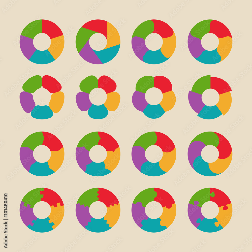 circular infographic set circular infographic set