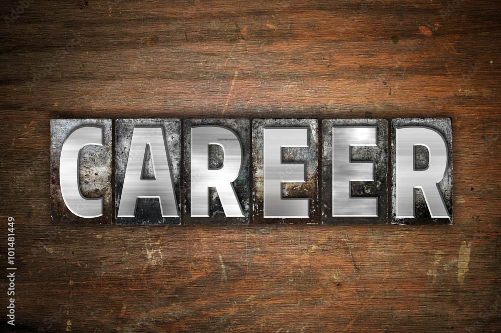 Fototapeta premium Career Concept Metal Letterpress Type