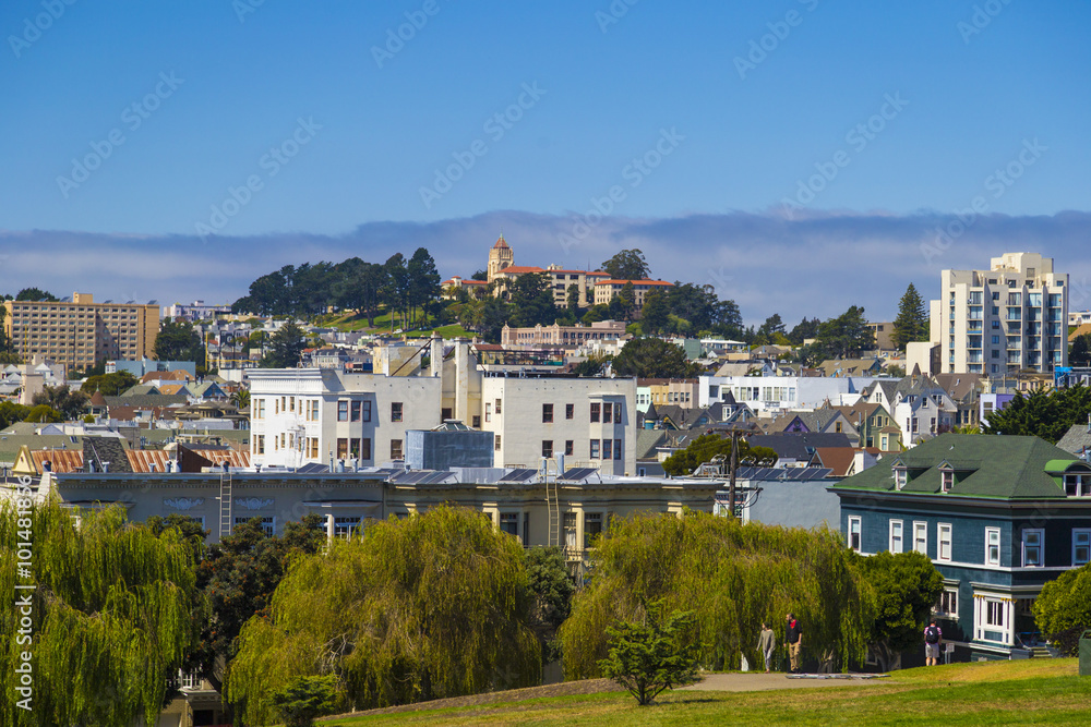 The Painted Ladies of San Francisco Alamo Square Victorian house