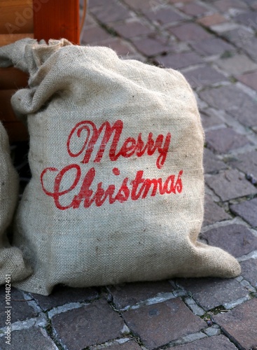 Christmas two bags with the words Merry Christmas