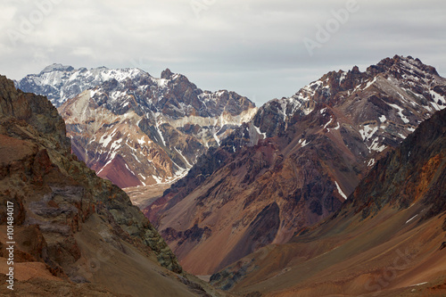 Mountains in Aconcagua national park. Andes, Argentina