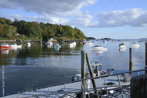 Картината върху платно many boats in the Rockport Marine Harbor