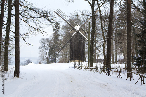 Mill in the snow