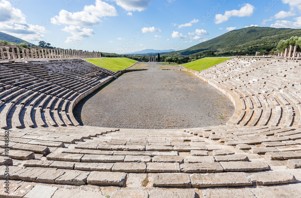 antique stadium in Ancient Messina,  Greece, Europe