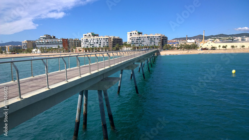 Bridge Oil - Pont del Petroli, Badalona, Spain, a place for walking over the sea © miff32