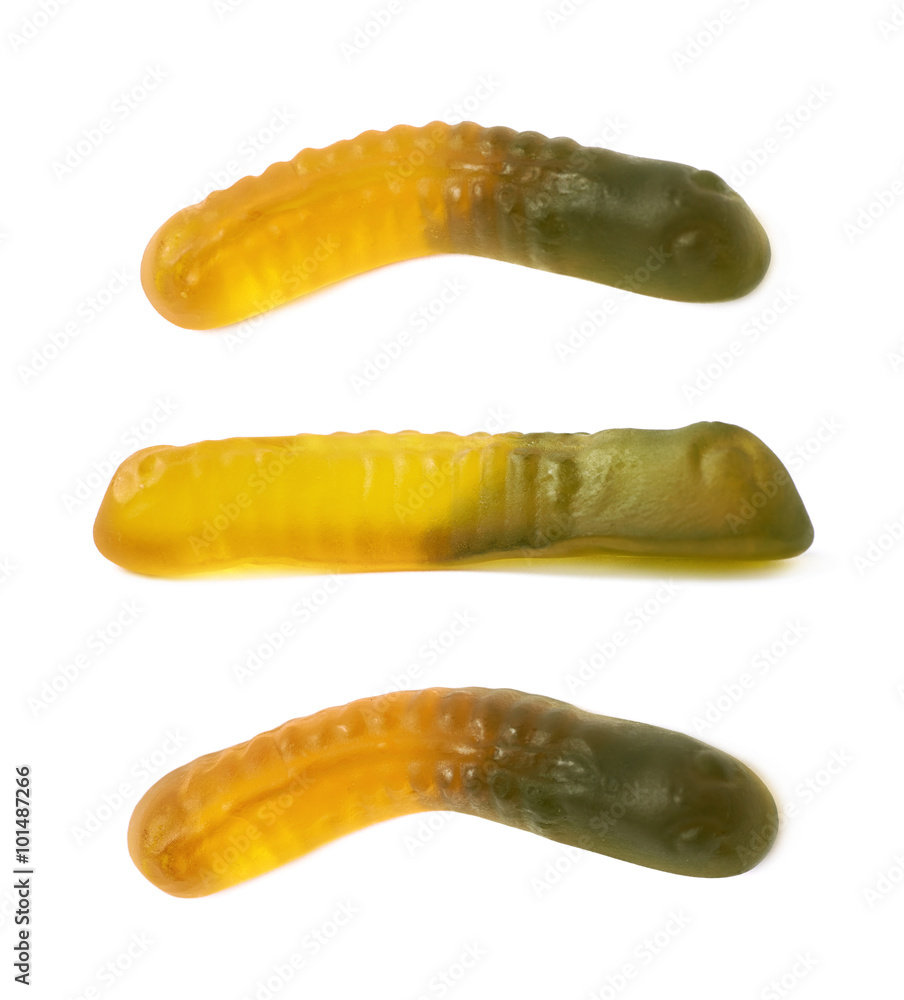 Gelatin based worm candy Gelatin based worm candy