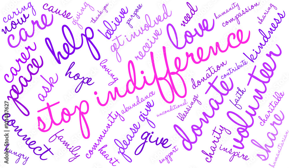 Stop Indifference Word Cloud Stop Indifference Word Cloud