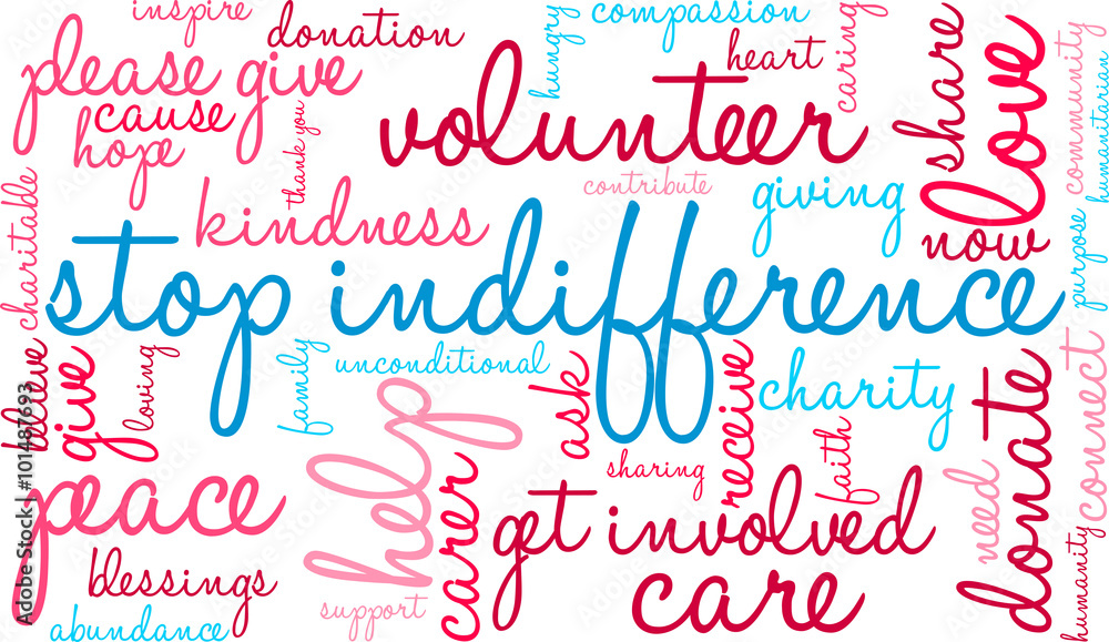 Stop Indifference Word Cloud