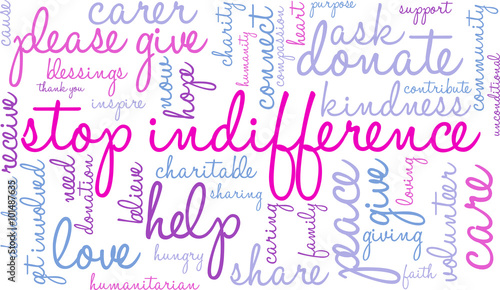Stop Indifference Word Cloud