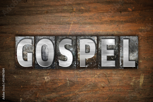 Φωτογραφία Gospel Concept Metal Letterpress Type